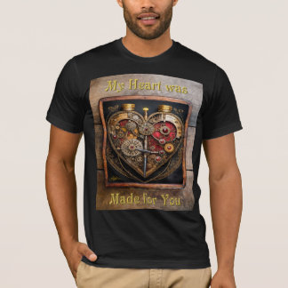 T-shirt Rubis et engrenages Steampunk Cœur sombre