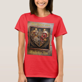 T-shirt Rubis et engrenages Steampunk Cœur sombre