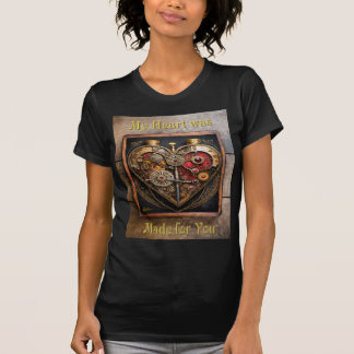 T-shirt Rubis et engrenages Steampunk Cœur sombre