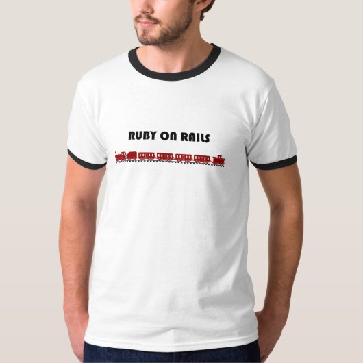 T-shirt rubis sur rails (Devant)