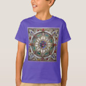 T-shirt Ruby, Amethyst, Sapphire et Pearl Mandala (Devant)