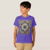 T-shirt Ruby, Amethyst, Sapphire et Pearl Mandala (Devant entier)