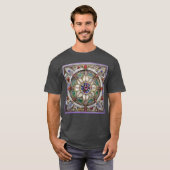 T-shirt Ruby, Amethyst, Sapphire et Pearl Mandala (Devant entier)