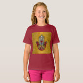 T-shirt Ruby Pomegranate Heart Red Bird Hamsa (Devant entier)