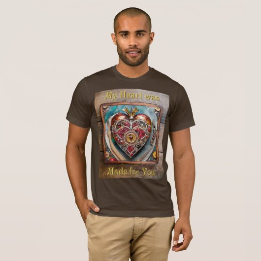 T-shirt Ruby Pomegranate Heart Steampunk Series (Devant entier)