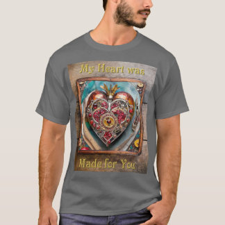 T-shirt Ruby Pomegranate Heart Steampunk Series