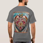 T-shirt Ruby Pomegranate Heart Steampunk Series (Dos)
