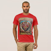 T-shirt Ruby Pomegranate Heart Steampunk Series (Devant entier)