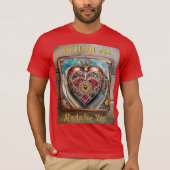 T-shirt Ruby Pomegranate Heart Steampunk Series (Devant)