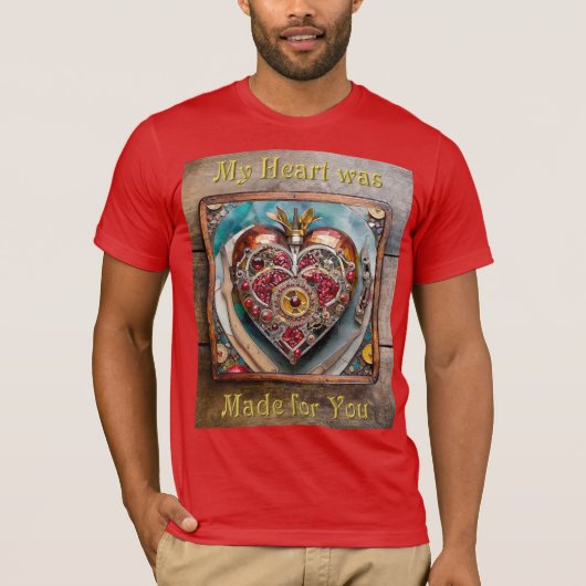T-shirt Ruby Pomegranate Heart Steampunk Series (Devant)