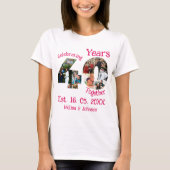 T-shirt Ruby Red 40th Mariage Anniversary 11 Photo Collage (Devant)