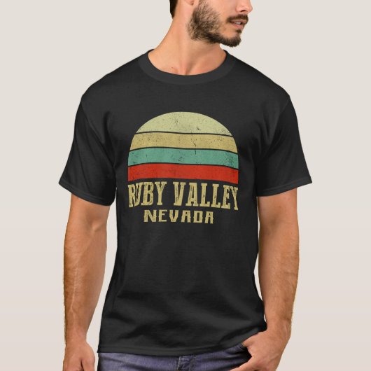 T-shirt RUBY-VALLEY NEVADA Vintage Retro Sunset (Devant)