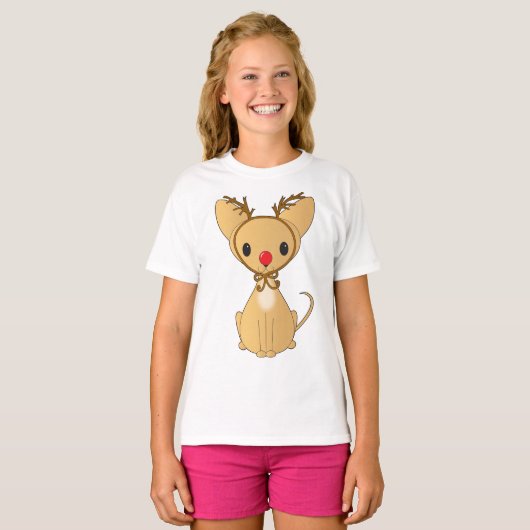 T-shirt Rudolf Chihuahua (Devant entier)