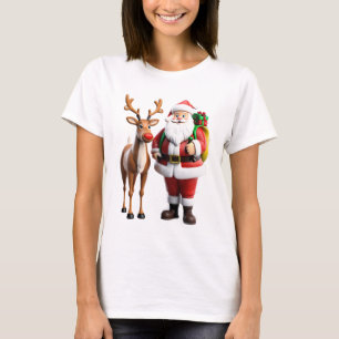 T-shirt Rudolf le renne rouge