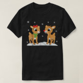 T-shirt Rudolph and Clarice Shirt Christmas Kids Girls Tee (Design devant)