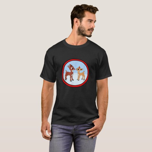 T-shirt Rudolph Et Clarice Noël Enfants Filles Teind (Devant entier)