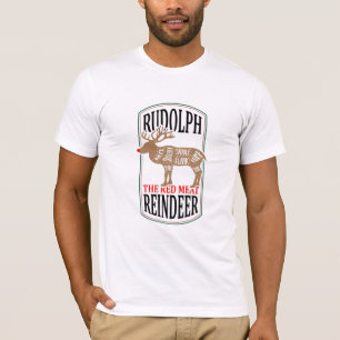 T-shirt Rudolph le Renne à Viande Rouge