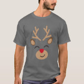 T-shirt Rudolph Pajama Gir de Noël des rennes du nez rouge (Devant)
