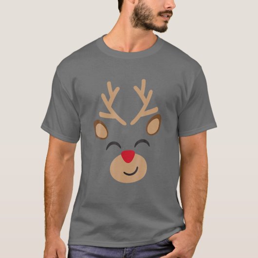 T-shirt Rudolph Pajama Gir de Noël des rennes du nez rouge (Devant)