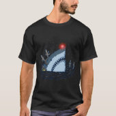 T-shirt Rudolph The Shark - Funny Christmas Long Sleeve (Devant)
