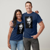 T-shirt Rudolph Valentino noir et blanc (Unisexe)