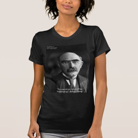T-shirt Rudyard Kipling "Puppy Love" Citation Cadeaux Tee  (Devant)