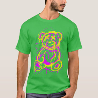 T-shirt Rue de graffiti Streetart Ours Ours Dessin animé H