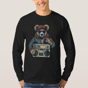 T-shirt rue de l'ours en peluche Rap Hip Hop Ghetto Blaste