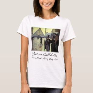 T-shirt Rue de Paris par temps de pluie par Gustave Caille