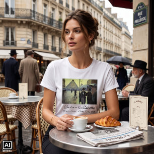 T-shirt Rue de Paris par temps de pluie par Gustave Caille