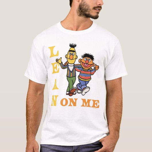 T-shirt Rue Sésame | Bert & Ernie Lean sur moi (Devant)