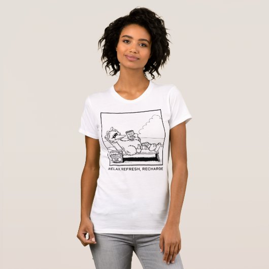 T-shirt Rue Sésame | Big Bird Relax Refresh Recharge (Devant entier)