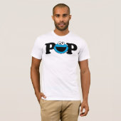 T-shirt Rue Sésame Cookie Monster - Anniversaire Pop (Devant entier)