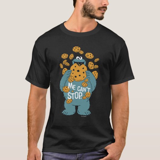 T-shirt Rue Sésame | Cookie Monster - Me Can't Stop (Devant)