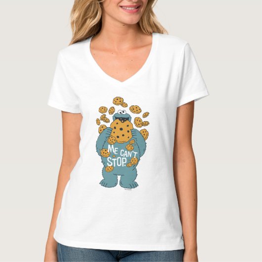 T-shirt Rue Sésame | Cookie Monster - Me Can't Stop (Devant)