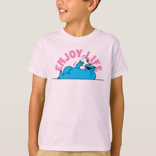 T-shirt Rue Sésame Cookies Monster Enjoy Life