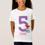 T-Shirt Rue Sésame | Elmo Girl's 5th Birthday<br><div class="desc">Regardez Elmo danser comme personne ne regarde dans ce design d'anniversaire de fille. Avec son personnage préféré de Sesame Street, cet adorable t-shirt sera un succès à la fête d'anniversaire de votre petite fille. Personnalisez-le avec un nom, une date ou un texte personnalisé pour un mignon souvenir qui fera en...</div>