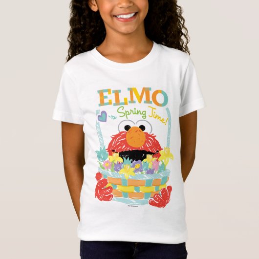 T-Shirt Rue Sésame - Elmo | Heure du printemps (Devant)