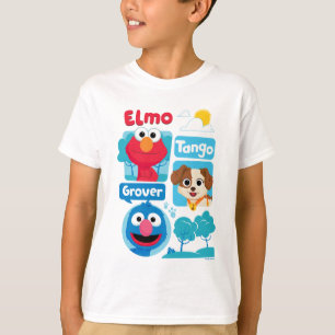 T-shirt Rue Sésame   Elmo, Tango, & Grover Park Graphic