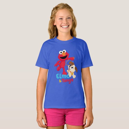 T-shirt Rue Sésame | Elmo & Tango Running (Devant entier)