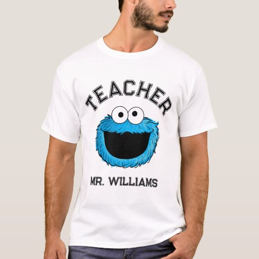T-shirt Rue Sésame | Enseignant de Cookie Monster (Devant)