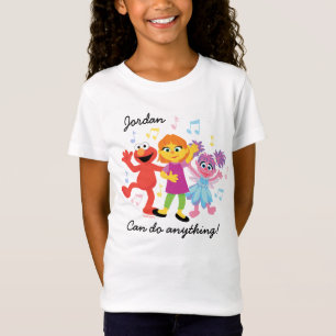 T-Shirt Rue Sésame Julia, Elmo & Abby Dancing