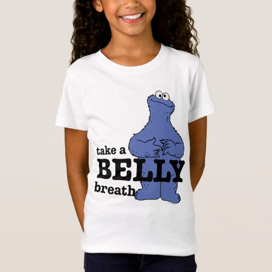 T-Shirt Rue Sésame | Le Monstre De Cookie Retire Un Souffl (Devant)