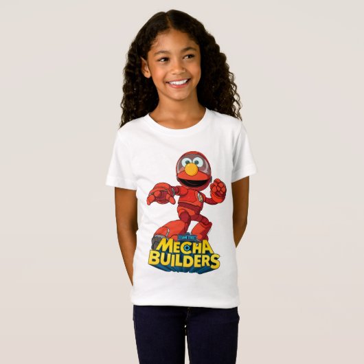 T-Shirt Rue Sésame | Méca Builders Elmo En Action (Devant entier)
