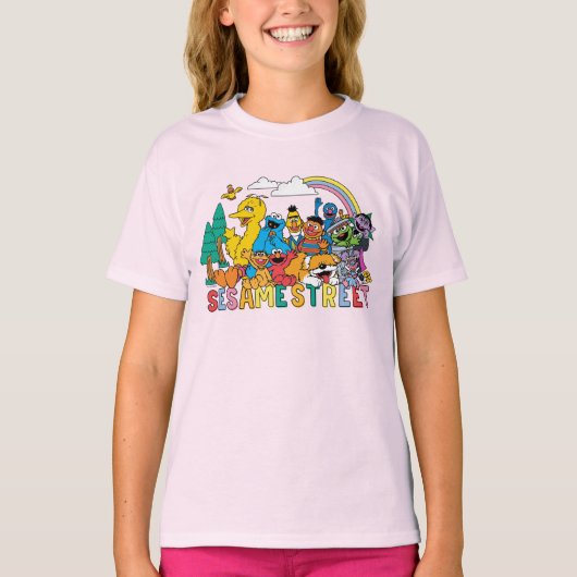 T-shirt Rue Sésame | Rainbow Wave (Devant)