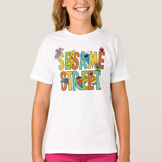 T-shirt Rue Sésame | Sesame Street Type Pals (Devant)