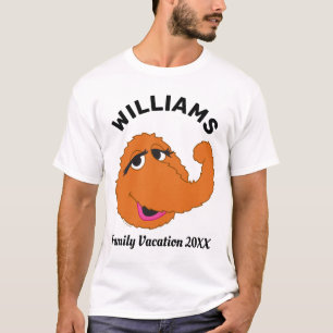 T-shirt Rue Sésame Snuffleupagus Famille Vacances