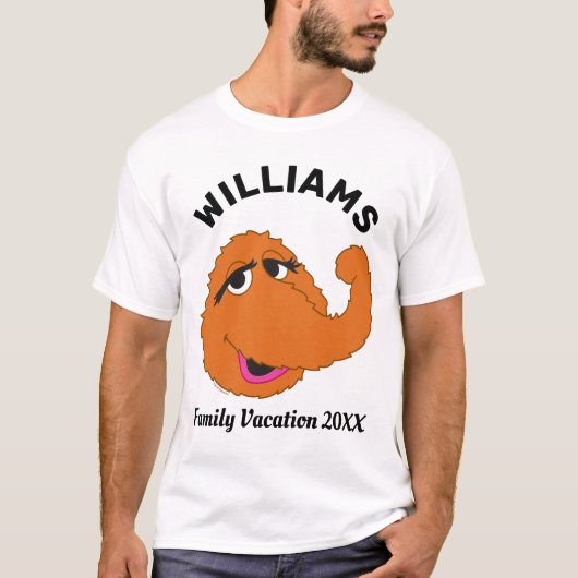 T-shirt Rue Sésame | Snuffleupagus Famille Vacances (Devant)