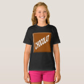 T-shirt Ruffle noir filles Design CHOCOLAT (Devant entier)