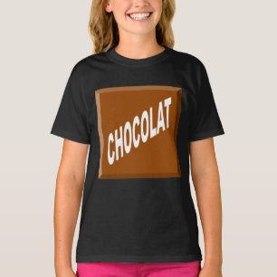 T-shirt Ruffle noir filles Design CHOCOLAT